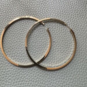 Large 14k gold hoops